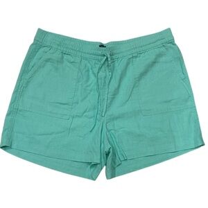 J. Crew Mint Green Elastic-Waist Shorts size Large